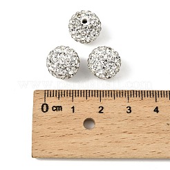 樹脂粘土ラインストーンビーズ  グレードA  ラウンド  PP 15  クリスタル  12mm  穴：1.8mm  pp15（2.1~2.2mm）&nbsp;RB-C1438-12mm-A01