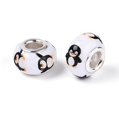 Opaque Resin European Beads&nbsp;RPDL-T004-01B