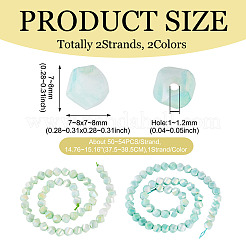 2 Strands 2 Colors Anti-Tarnish Electroplate Glass Beads Strands&nbsp;GLAA-TA0003-67