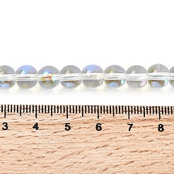 Electroplate Glass Beads Strands&nbsp;EGLA-Q062-8mm-A08