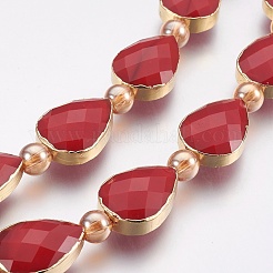 Opaque Glass Beads Strands&nbsp;EGLA-I008-10G