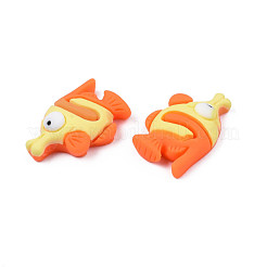 オペーク樹脂カボション  魚  シャンパンイエロー  15x23.5x7mm&nbsp;CRES-S308-083