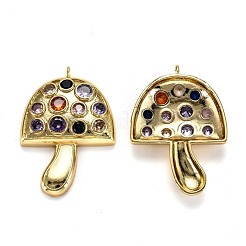 Autumn Theme Brass Micro Pave Cubic Zirconia Pendants&nbsp;ZIRC-L100-032G