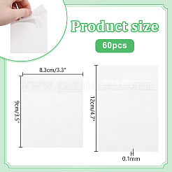 ワックスペーパー保存袋  長方形  ホワイト  12x8.3x0.01cm&nbsp;ABAG-WH0052-06A
