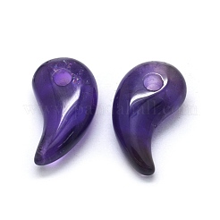 天然石アメジストペンダント  勾玉  23x12~13x7~8mm  穴：3mm&nbsp;G-O175-33A