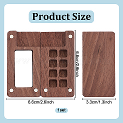 Bamboo/Black Walnut Wood Watercolor Paints Palette Box&nbsp;AJEW-AN0007-34