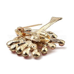 Alloy Glass Rhinestone Tree Brooches&nbsp;JEWB-K017-02KCG