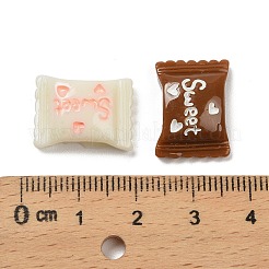 不透明樹脂のカボション  甘いキャンディ  ミックスカラー  17x12.5x5mm&nbsp;CRES-I043-07