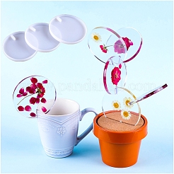 Plastic Flowerpot Holder for Cup Mat Home Office Bar Decoration&nbsp;AJEW-H110-01