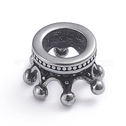 Retro 304 Stainless Steel European Beads&nbsp;STAS-L243-039AS