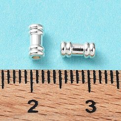 ラックメッキ真鍮ビーズ  カドミウムフリー＆鉛フリー  長持ちメッキ  コラム  銀  6x3mm  穴：1.4mm&nbsp;KK-H451-01S-01