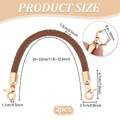 PU Imitation Leather Braided Bag Handles&nbsp;DIY-WH0366-41C