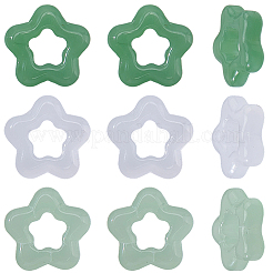 90Pcs 3 Colors Glass Imitation Jade Button Pendants&nbsp;DIY-SC0032-65