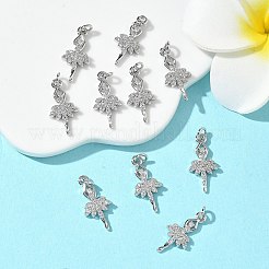 SHEGRACE Brass Micro Pave Cubic Zirconia Pendants&nbsp;XGRQ3D293-486P