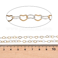 Two Tone 304 Stainless Steel Heart Link Chains&nbsp;CHS-C013-04A-01