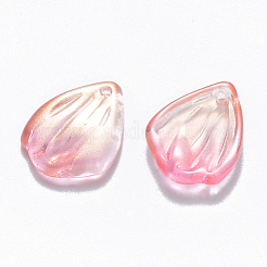Transparent Spray Painted Glass Pendants&nbsp;GLAA-T016-27F