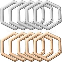 10Pcs 2 Colors Zinc Alloy Spring Gate Rings&nbsp;FIND-SP0004-34A