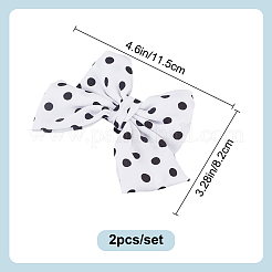 2Pcs Bowknot Polyester Shoe Decoration&nbsp;FIND-DR0001-64A