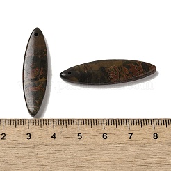 天然ピカソジャスパーペンダント  馬の目のチャーム  39.5~40x10~10.5x4mm  穴：1.2mm&nbsp;G-Q161-06A