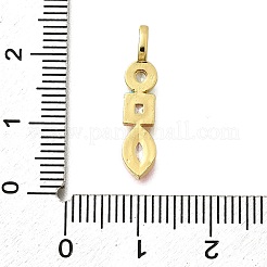 Brass Micro Pave Cubic Zirconia Pendants&nbsp;KK-A245-04G