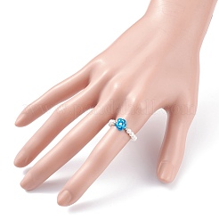 Shell Pearl Stretch Finger Ring&nbsp;RJEW-TA00019