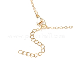 7 Chakra Natural Mixed Stone Faceted Round Beaded Arrow Pendant Brass Cabel Chain Necklaces&nbsp;NJEW-TA00206