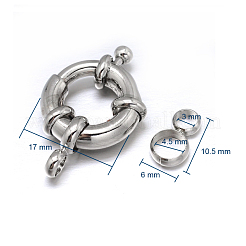Brass Spring Ring Clasps&nbsp;KK-L082E-01P