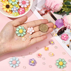 200Pcs 5 Styles Transparent Resin Cabochons&nbsp;CRES-SP0001-10