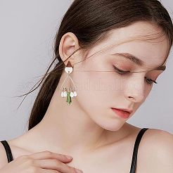 12 Pairs 12 Colors Transparent & Opaque Resin & Walnut Wood Stud Earring&nbsp;RESI-FH0001-42