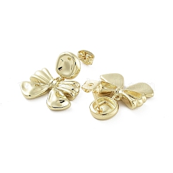 Bowknot Brass Dangle Stud Earrings&nbsp;EJEW-Q811-13P