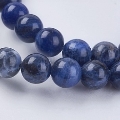 天然石ソーダライトビーズ連売り  ラウンド  8mm  穴：1mm  約48個/連  15.75インチ&nbsp;X-G-G448-8mm-25