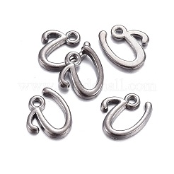 Gunmetal Plated Alloy Letter Pendants&nbsp;LS-PALLOY-P097-03-U