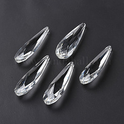 Faceted Teardrop Glass Pendants&nbsp;GLAA-O008-E02