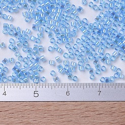 MIYUKIデリカビーズ  シリンダー  日本製シードビーズ  11/0  （db0176)トランスペアレントアクアアブ  1.3x1.6mm  穴：0.8mm  約2000PCS /ボトル  10 G /ボトル&nbsp;SEED-JP0008-DB0176