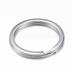 変色しにくい304ステンレススチール製スプリットキーリング  ステンレス鋼色  25x2.6mm  ワイヤー：2mm&nbsp;STAS-H383-30P