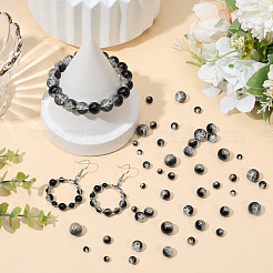 450Pcs 4 Styles Spray Painted Crackle Glass Beads&nbsp;CCG-PA0001-09C
