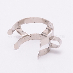 炭素鋼クリップ  ステンレス鋼色  33x39.5x17.5mm&nbsp;AJEW-WH0018-84P-01