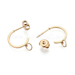 304 Stainless Steel Stud Earring Findings&nbsp;STAS-S116-269G