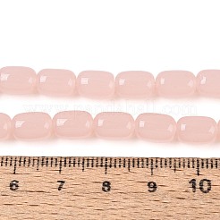 ジェイド風ガラスビーズ連売り  バレル  ダークサーモン  9x6mm  穴：0.7~1mm  約42~44個/連  14.57~15.75''（37~40センチメートル）&nbsp;GLAA-T028-14J-A02