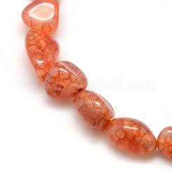 Nuggets Synthetical Crackle Agate Beads Strands&nbsp;G-P031-01