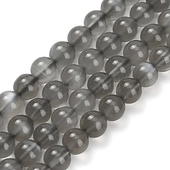 Natural Black Moonstone Beads Strands&nbsp;G-L631-A05-6mm