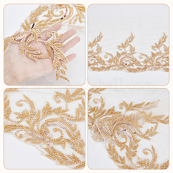 2 Yards Polyester Embroidery Flower Lace Trim&nbsp;DIY-WH0661-27C
