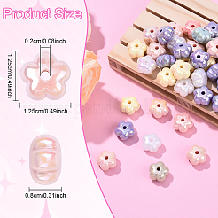 50Pcs UV Plating Acrylic Beads&nbsp;PACR-YW0001-40