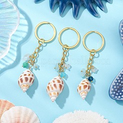 Natural Shell Pendant Keychains&nbsp;KEYC-JKC01094-03