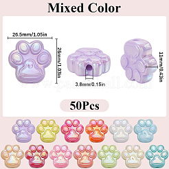 50Pcs UV Plating Acrylic Beads&nbsp;OACR-SP0001-03