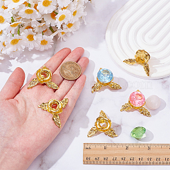 6Pcs Alloy Crystal Ball Holder&nbsp;AJEW-AR0005-40