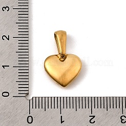 304ステンレススチールチャーム  イオンプレーティング（ip）  ハートチャーム  18KGP本金メッキ  12x12x4mm  穴：6.5x3mm&nbsp;STAS-B094-02B-G
