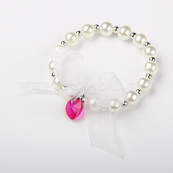 Acrylic Round Beaded Kids Stretch Bracelets&nbsp;BJEW-JB01389