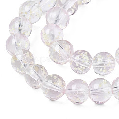 Handmade Luminous Transparent Lampwork Beads Strands&nbsp;LAMP-T017-04A