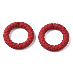 Spray Painted CCB Plastic Linking Rings&nbsp;CCB-Q091-010E